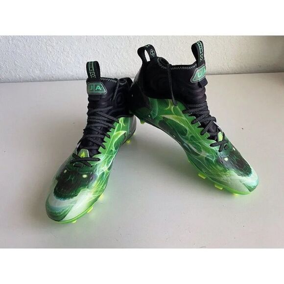 Under Armour Spotlight Lux MC LE Slime Football Cleats 3025376-001 Men Sz 12 NEW - Picture 1 of 11